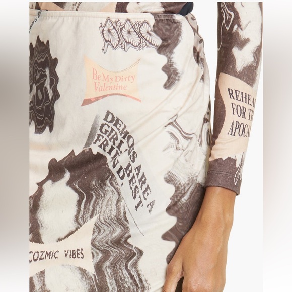 🪐RARE Elliss Skirt🪐 London Brand Cosmic Vibes Midi Skirt Spring Summer Trend - Picture 4 of 12